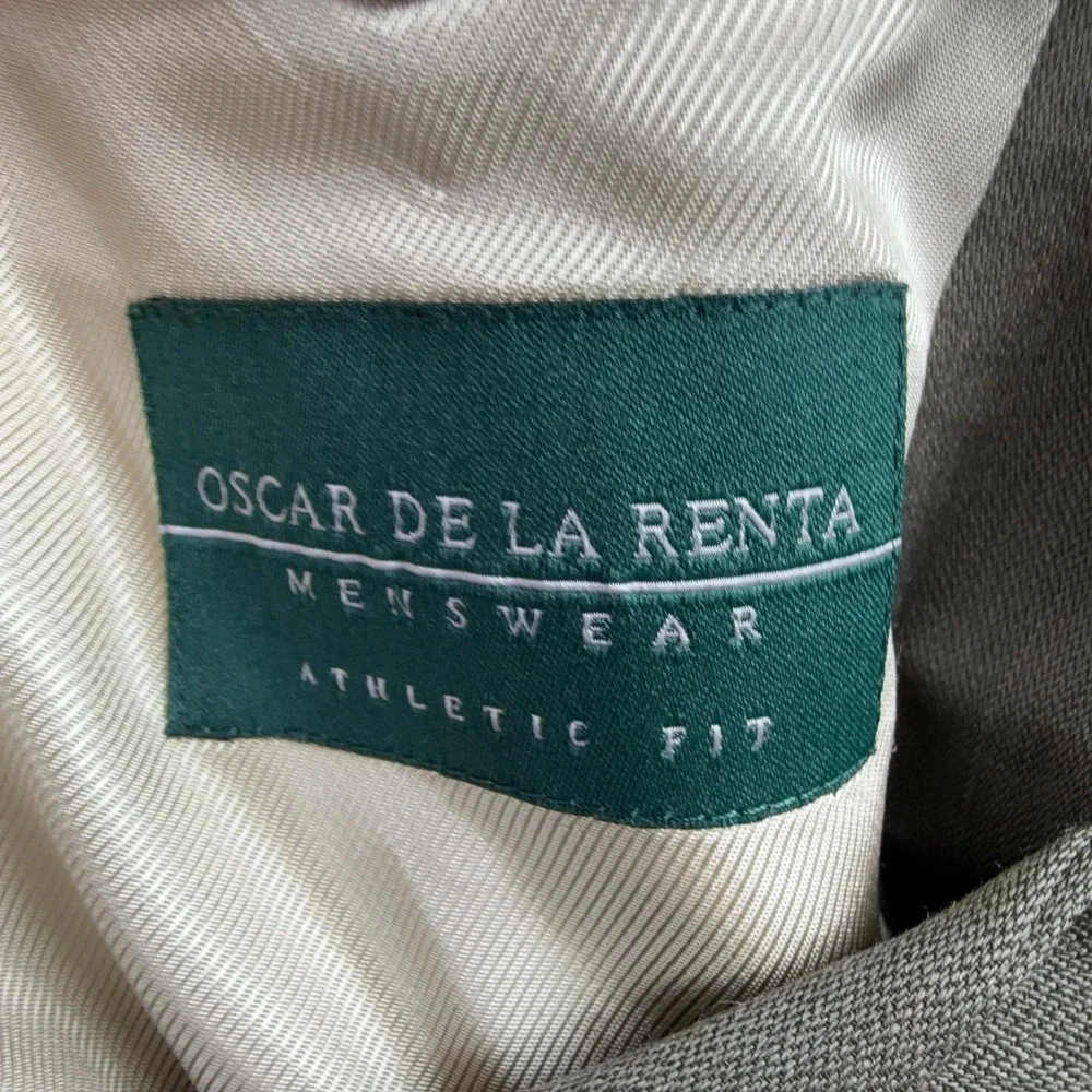 Oscar De La Renta Blazer Sport Coat Mens‎ 42 Green Athletic Fit 3 Button